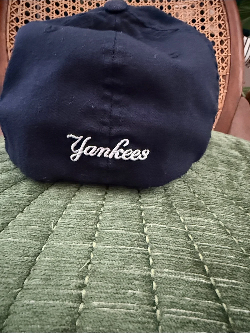 New York Yankees Flexfit Youth Navy & White Fitted Baseball Cap Hat